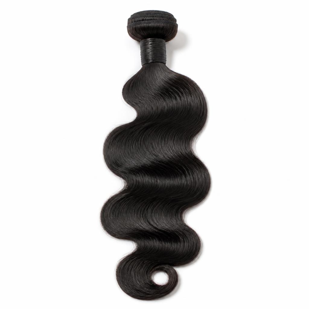 Wholesale 18" Body Wave Bundles in Skagen, Nordjylland (North Denmark), Denmark — front view · 100% human hair extensions — wholesale from India · Suvita Hair