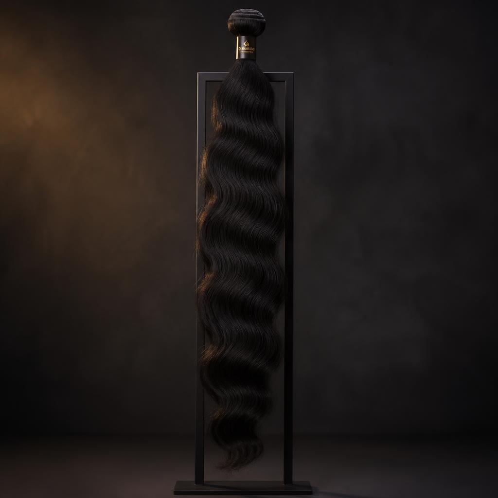 Wholesale 32" Body Wave Bundles in Puerto Madero, Ciudad Autónoma de Buenos Aires, Argentina — front view · 100% human hair extensions — wholesale from India · Suvita Hair