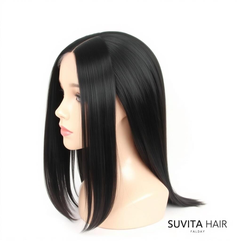 Wholesale 360 Lace Frontal Wig in Zinjibar (Abyan Capital), Abyan (South Coast), Yemen โ front view ยท 100% human hair extensions โ wholesale from India ยท Suvita Hair