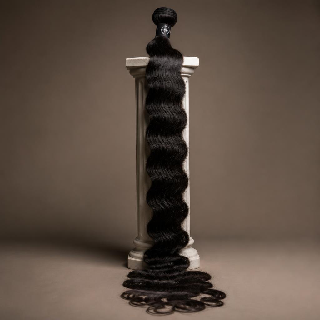Wholesale 40" Body Wave Bundles in Ushguli (Europe's Highest Village), Svaneti (Mestia โ UNESCO Towers), Georgia โ front view ยท 100% human hair extensions โ wholesale from India ยท Suvita Hair