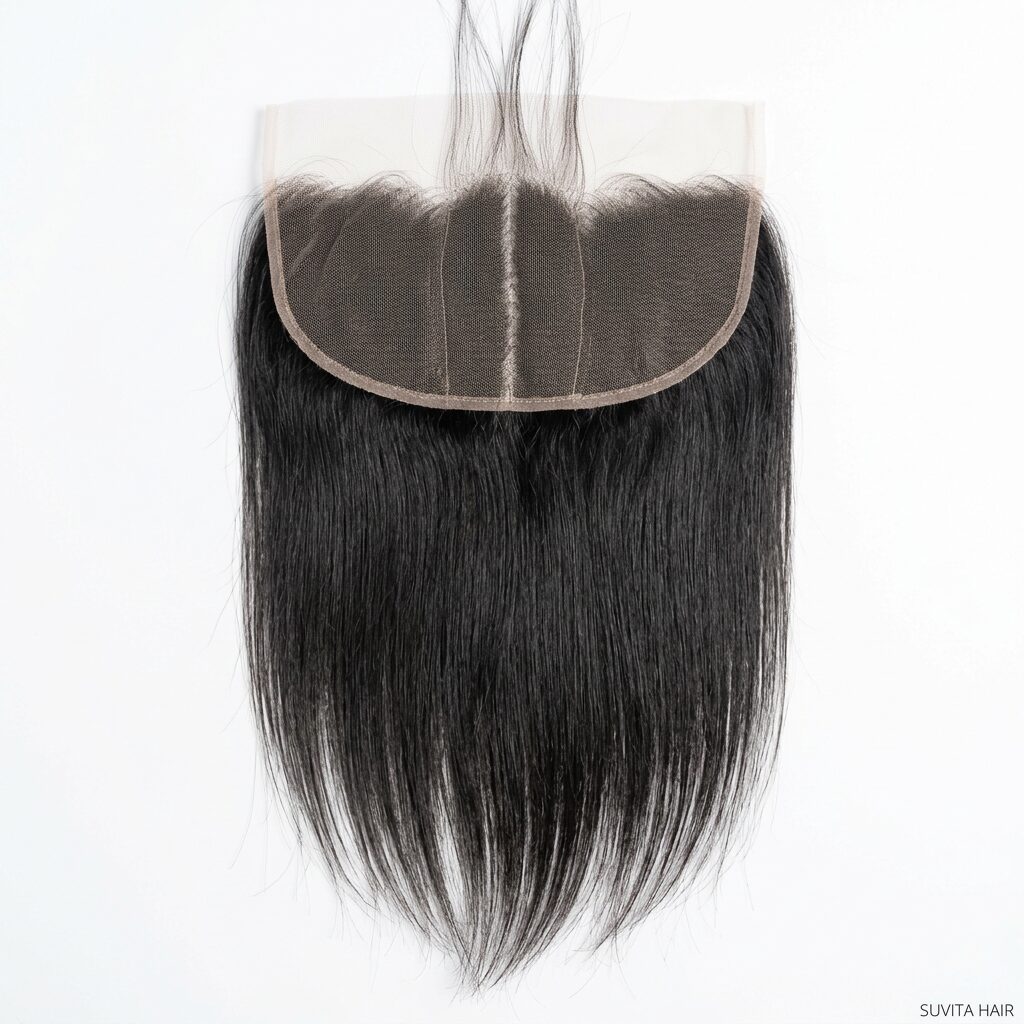 Wholesale 7x7 HD Lace Closure in San Sebastián, Basque Country, Spain — front view · 100% human hair extensions — wholesale from India · Suvita Hair