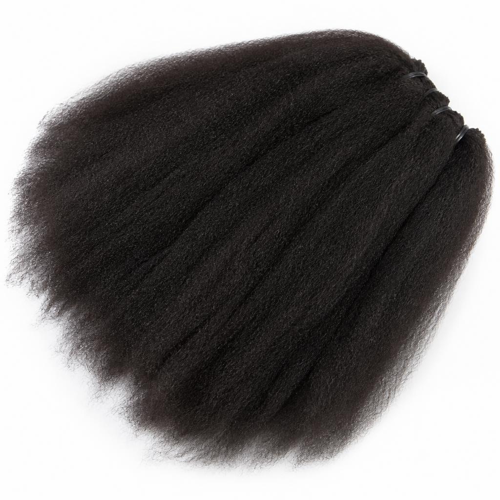 Wholesale Afro Kinky Bulk Hair for Braiding in Mawlamyine (Kipling Moulmein), Mon State (Mawlamyine — Kipling), Myanmar — front view · 100% human hair extensions — wholesale from India · Suvita Hair