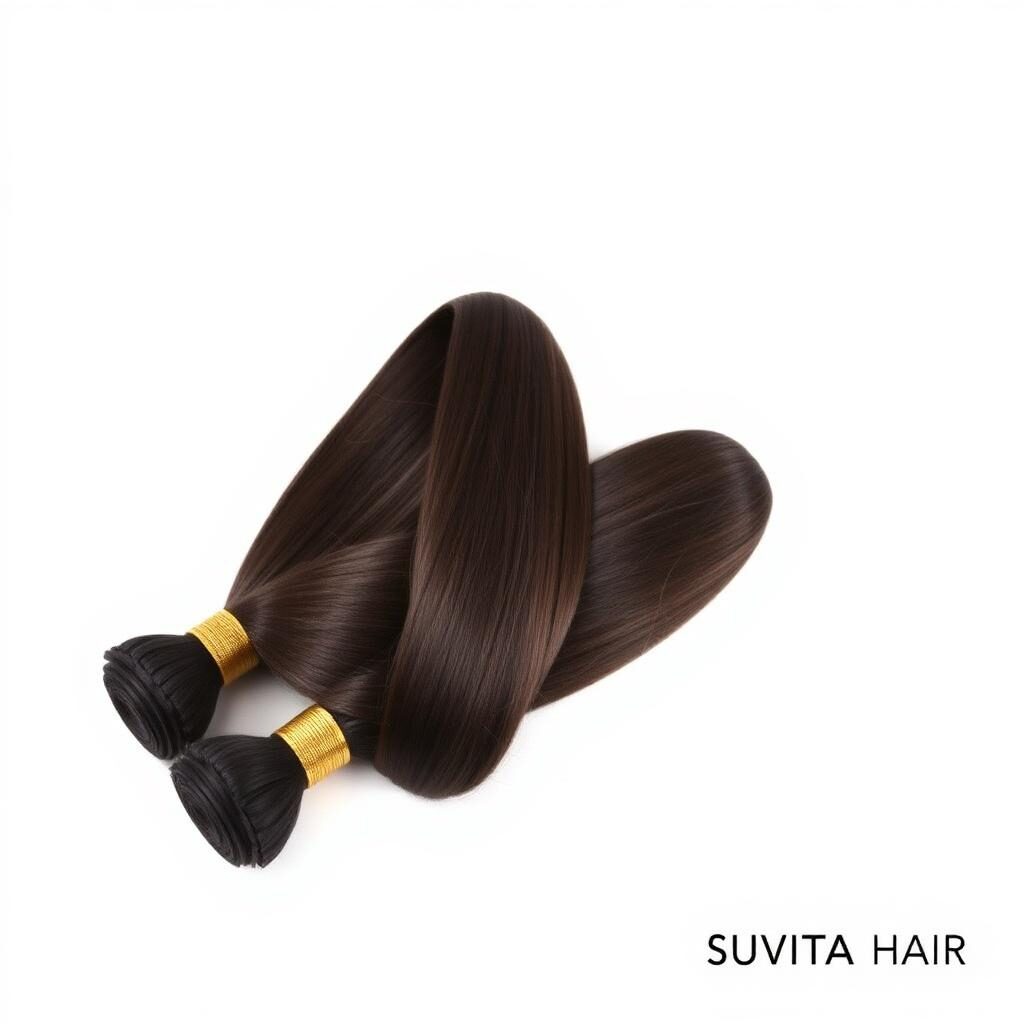Wholesale Australian Salon Bundle Pack in Chefchaouen, Tanger-Tétouan-Al Hoceïma, Morocco — front view · 100% human hair extensions — wholesale from India · Suvita Hair