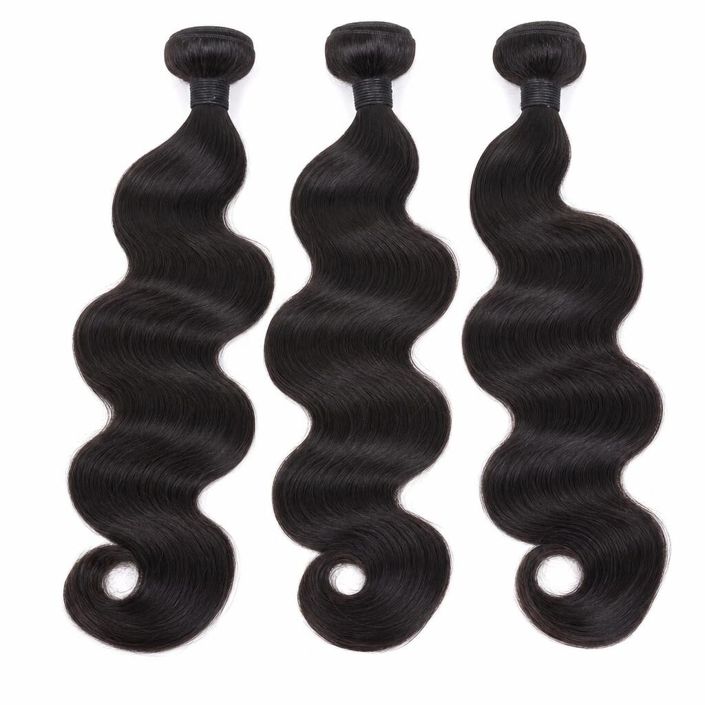 Wholesale Body Wave Human Hair Bundles in Galle, Southern Province, Sri Lanka โ front view ยท 100% human hair extensions โ wholesale from India ยท Suvita Hair