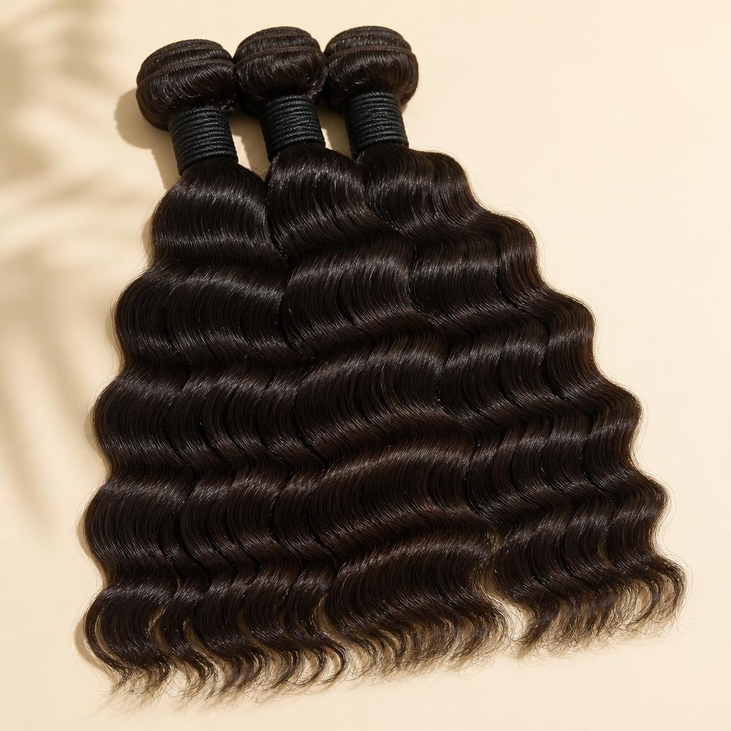 Wholesale Brazilian Market Bundle Pack in Envigado, Antioquia, Colombia — front view · 100% human hair extensions — wholesale from India · Suvita Hair