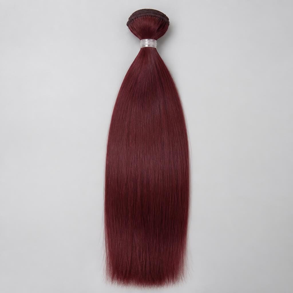Wholesale Burgundy #99J Collection in Bikita (Lithium), Masvingo (Great Zimbabwe), Zimbabwe โ front view ยท 100% human hair extensions โ wholesale from India ยท Suvita Hair