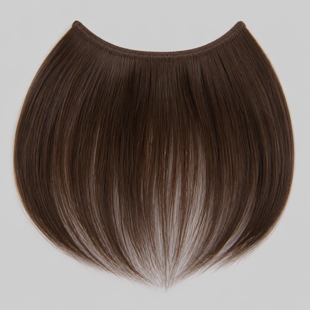 Wholesale Clip-In Bangs & Fringe in Al Musannah (Beach Resort), Al Batinah South (Rustaq & Nakhal Forts), Oman โ front view ยท 100% human hair extensions โ wholesale from India ยท Suvita Hair