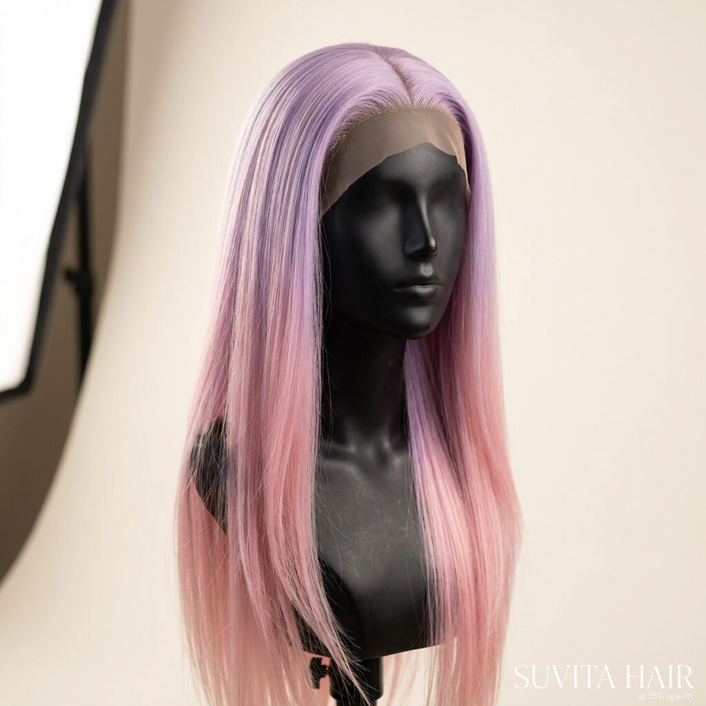 Wholesale Cosplay Lace Wig in Beau Bassin-Rose Hill (Cultural Hub), Plaines Wilhems (Central Highlands), Mauritius — front view · 100% human hair extensions — wholesale from India · Suvita Hair