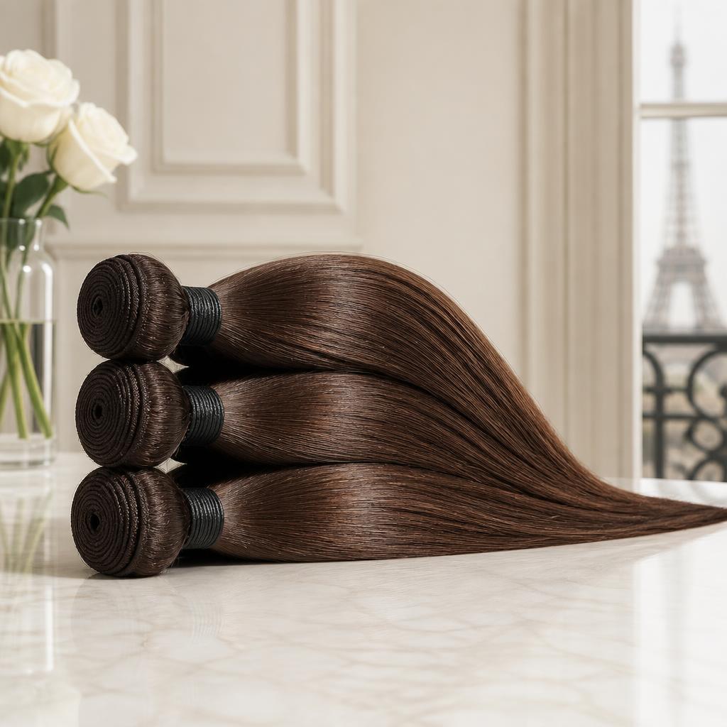 Wholesale French Salon Bundle Pack in Queenstown, Queenstown & Alexandra, Singapore — front view · 100% human hair extensions — wholesale from India · Suvita Hair