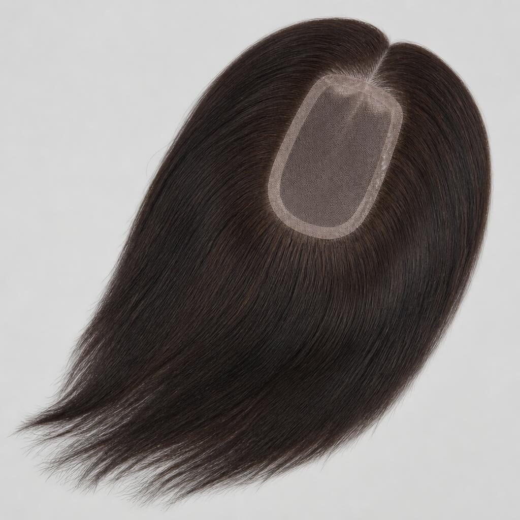Wholesale Hairline Topper Piece in Da'an District (Old-Money Residential), Taipei City (Special Municipality — Capital), Taiwan — front view · 100% human hair extensions — wholesale from India · Suvita Hair