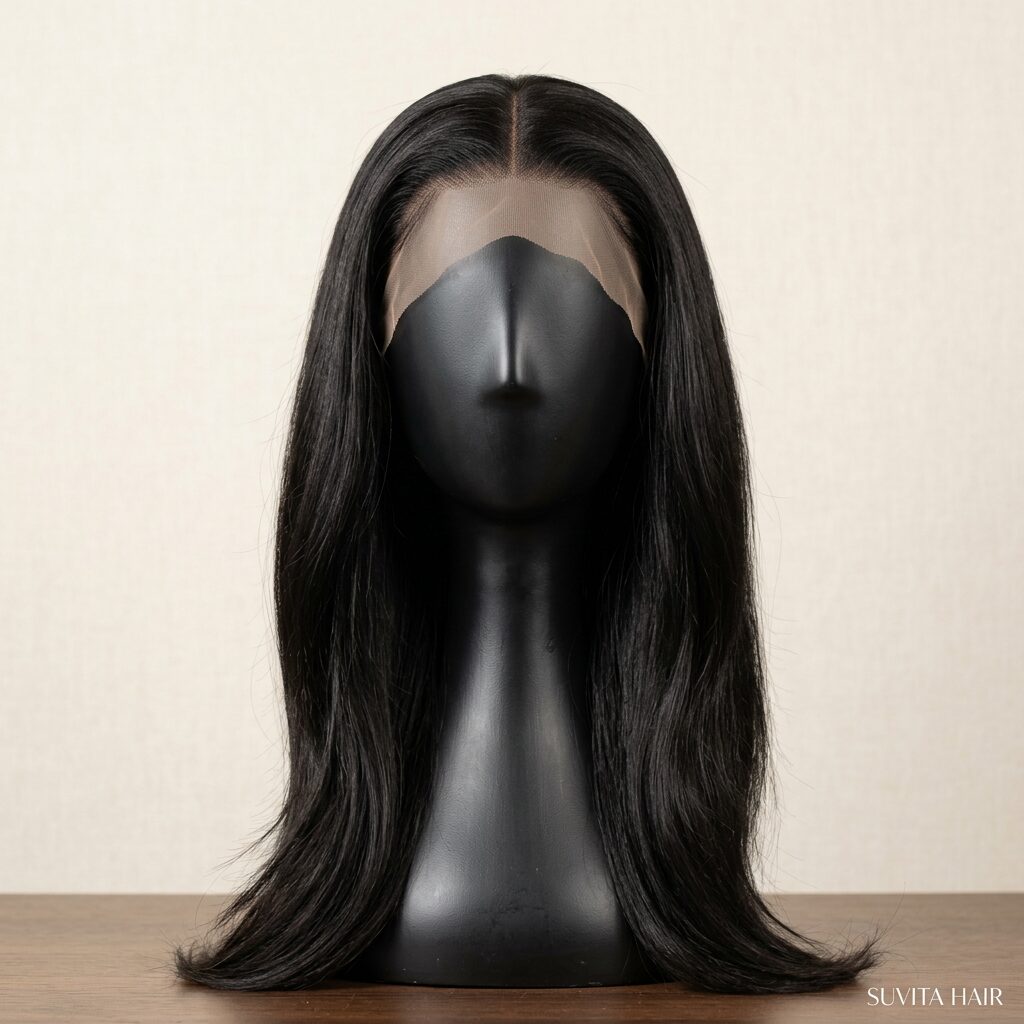 Wholesale 13x6 HD Lace Frontal Wig in Altai, Govi-Altai (Great Gobi A), Mongolia â front view ¡ 100% human hair extensions â wholesale from India ¡ Suvita Hair