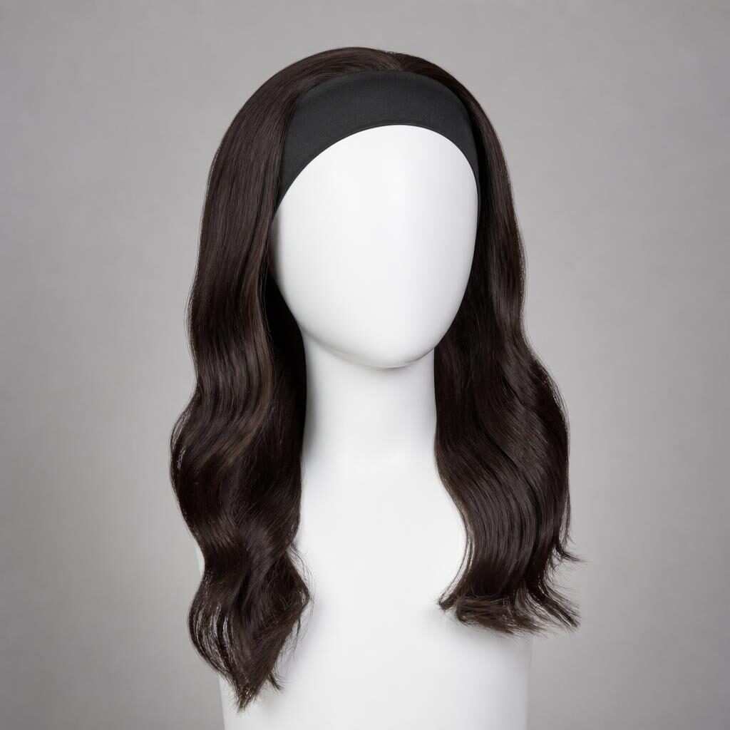 Wholesale Headband Wig in Nalunega (San Blas Community), Guna Yala (San Blas Islands Comarca), Panama — front view · 100% human hair extensions — wholesale from India · Suvita Hair
