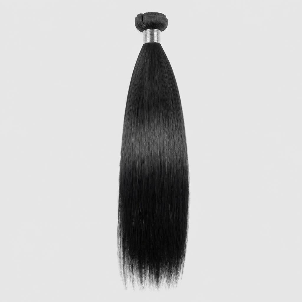 Wholesale Jet Black #1 Collection in Aurangabad, Maharashtra, India โ front view ยท 100% human hair extensions โ wholesale from India ยท Suvita Hair