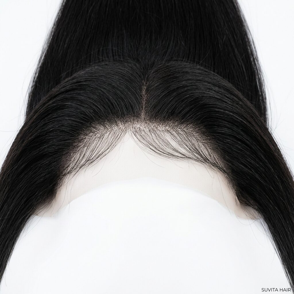 Wholesale Pre-Plucked HD Frontal 13x6 in Meknès, Fès-Meknès, Morocco — front view · 100% human hair extensions — wholesale from India · Suvita Hair