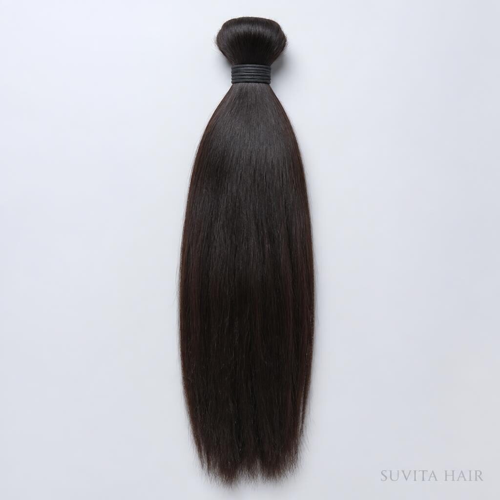 Wholesale Raw Peruvian Hair in Kuldīga (UNESCO 2023), Kurzeme (Kuldīga & Ventspils), Latvia — front view · 100% human hair extensions — wholesale from India · Suvita Hair