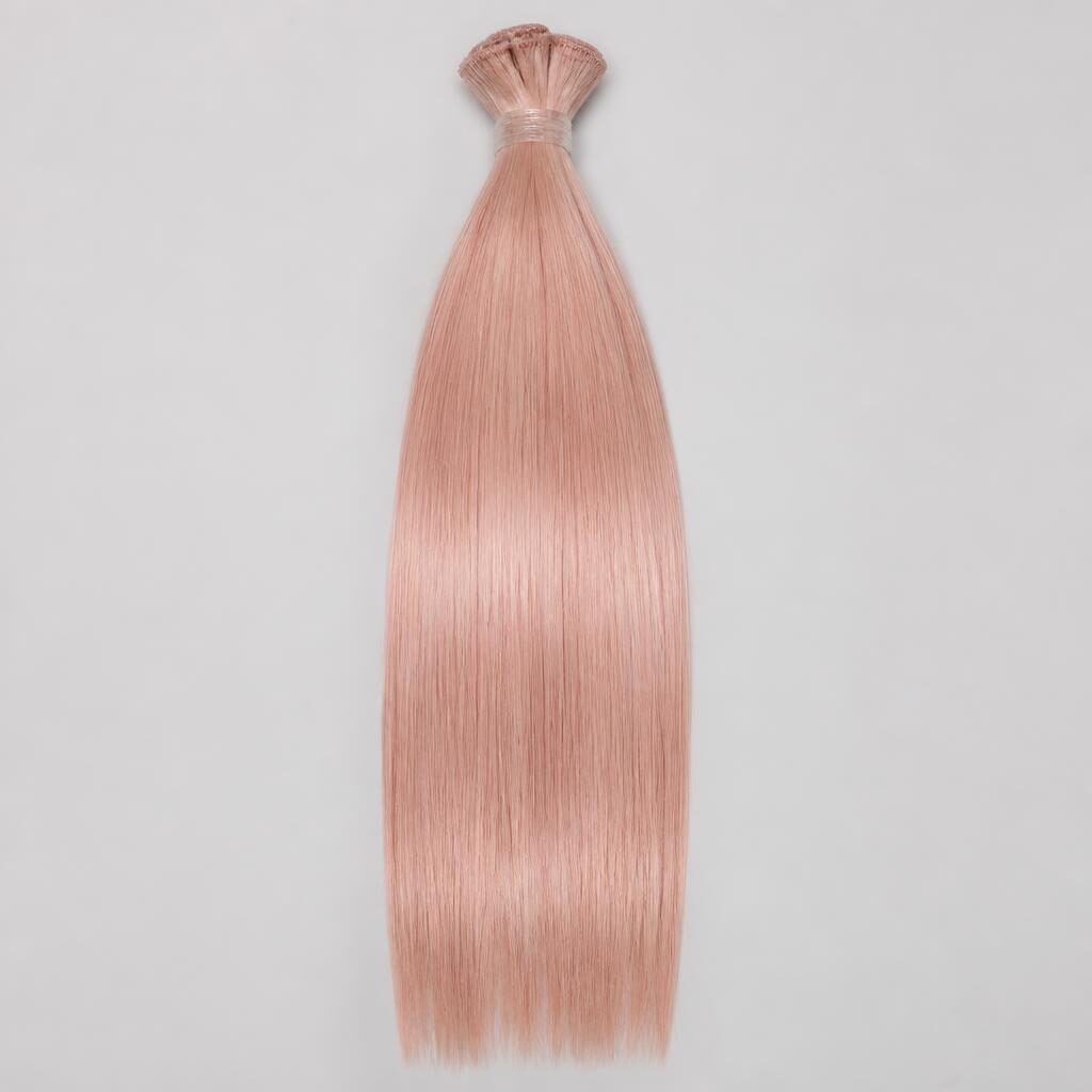 Wholesale Rose Gold Collection in Villa Carlos Paz, Córdoba, Argentina — front view · 100% human hair extensions — wholesale from India · Suvita Hair
