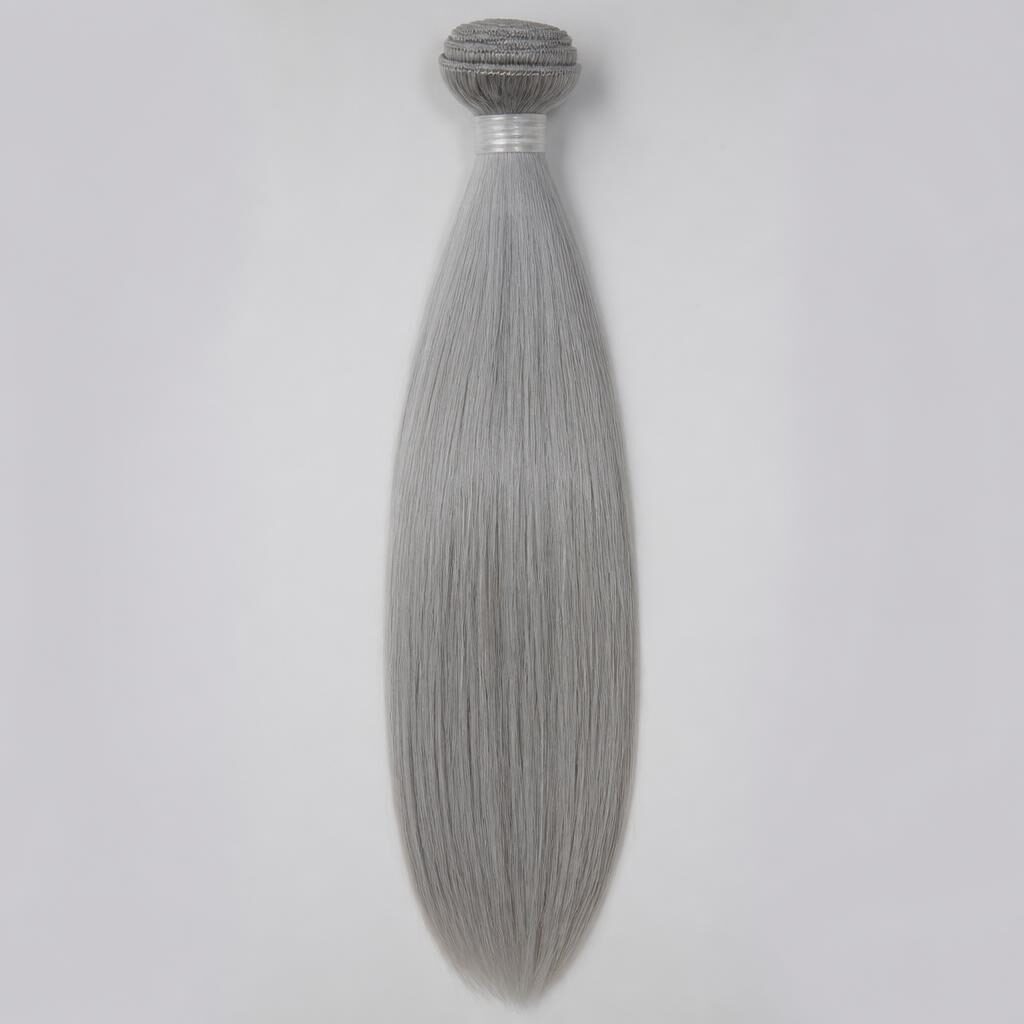 Wholesale Silver Grey Collection in Itezhi-Tezhi (Kafue Dam), Southern (Livingstone & Victoria Falls), Zambia — front view · 100% human hair extensions — wholesale from India · Suvita Hair