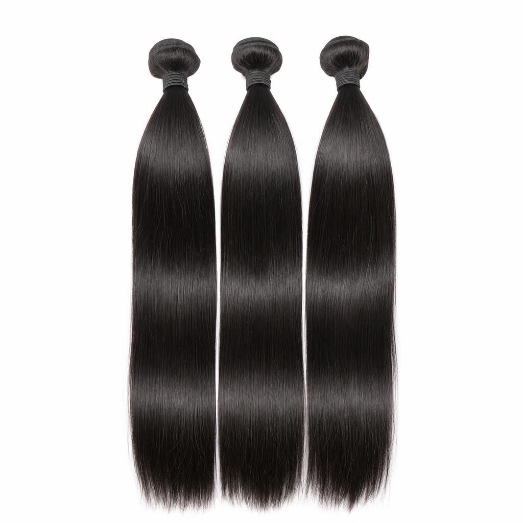 Wholesale Straight Human Hair Bundles in Narva-Jõesuu, Ida-Viru County (Narva & Sillamäe), Estonia — front view · 100% human hair extensions — wholesale from India · Suvita Hair