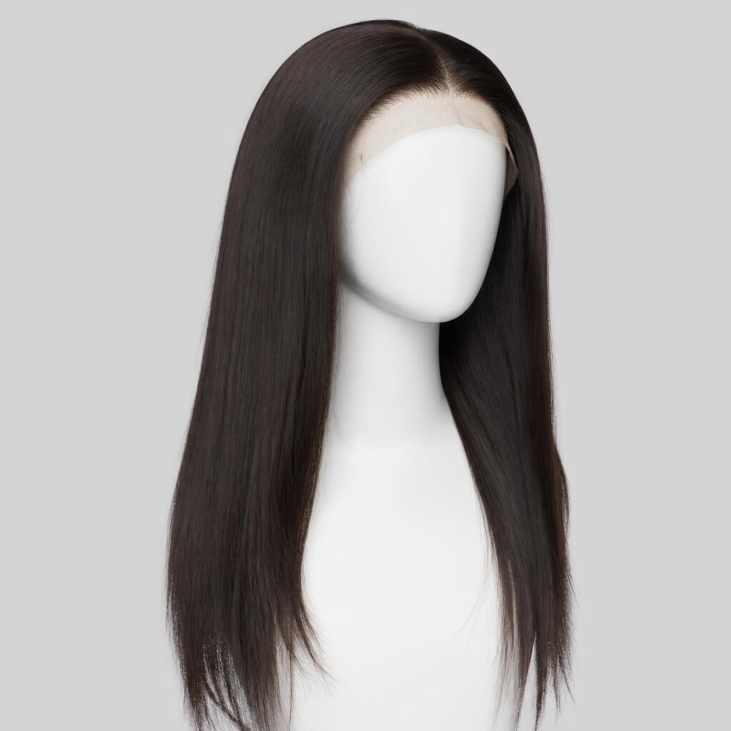 Wholesale Silky Straight Lace Front Wig in Shiwang'andu (Africa House), Muchinga (Northeastern), Zambia โ front view ยท 100% human hair extensions โ wholesale from India ยท Suvita Hair