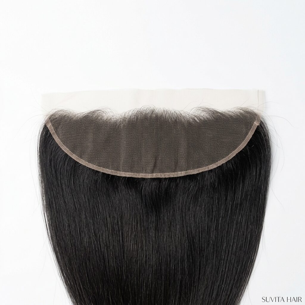 Wholesale Transparent Lace Frontal 13x4 in Viña del Mar, Valparaíso, Chile — front view · 100% human hair extensions — wholesale from India · Suvita Hair