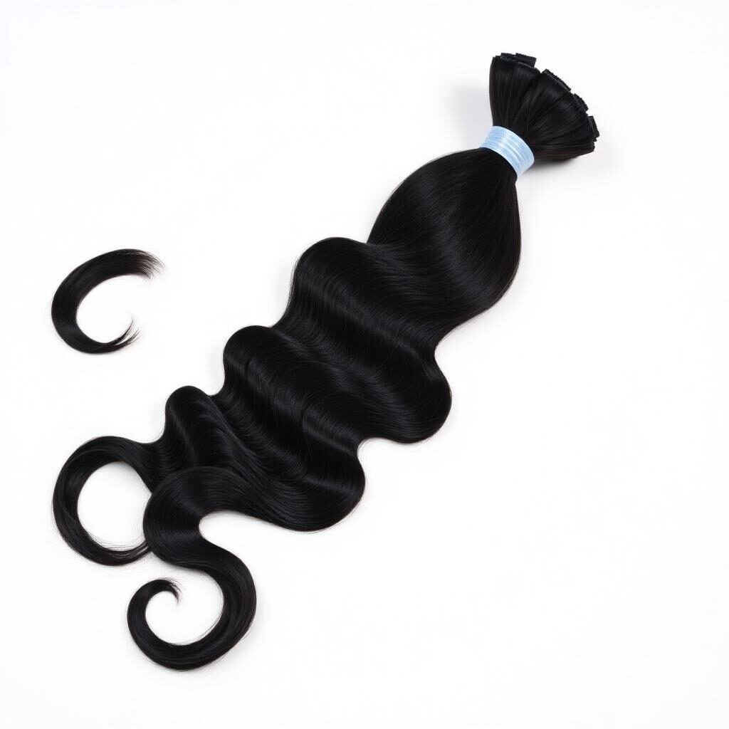 Wholesale Water Wave Bundles in Guimarães, Braga, Portugal — front view · 100% human hair extensions — wholesale from India · Suvita Hair