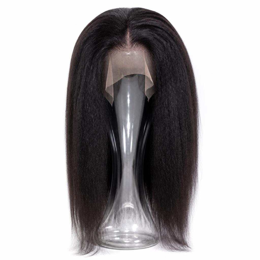 Wholesale Yaki Straight Lace Front Wig in Mariano Roque Alonso (Expo), Central (Greater Asunción), Paraguay — front view · 100% human hair extensions — wholesale from India · Suvita Hair